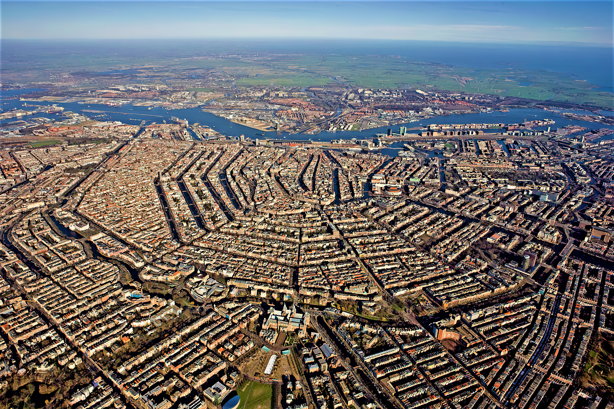 Amsterdam (AMS) — business corridor international hub airport, photo via Wikimedia Commons