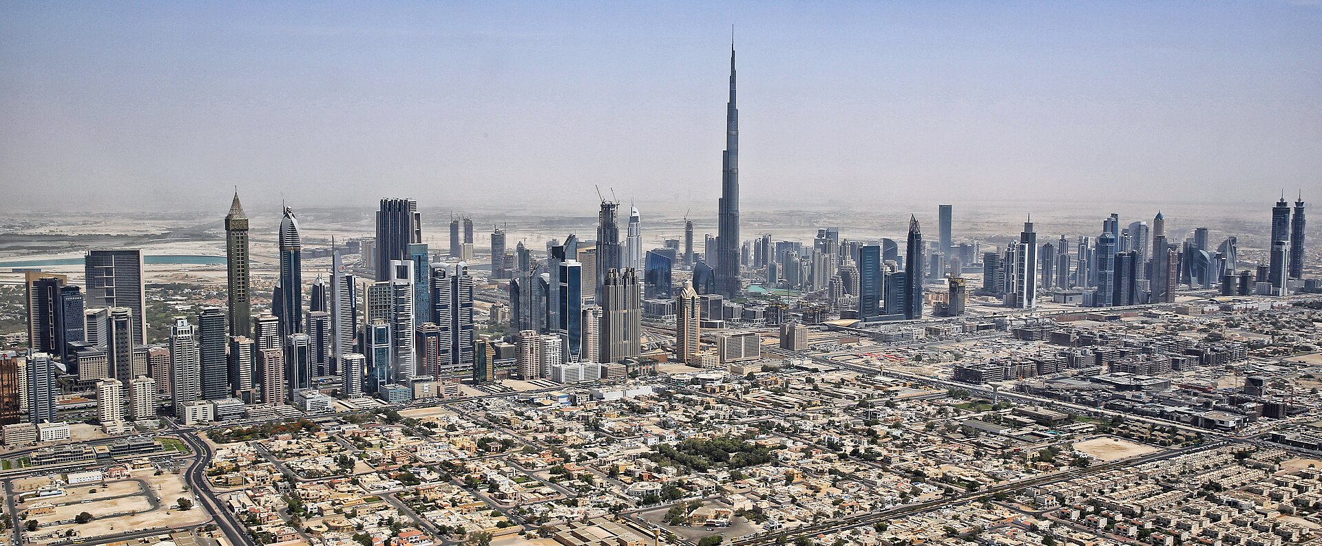 Dubai (DXB) — business corridor international hub airport, photo via Wikimedia Commons (media-list scan)